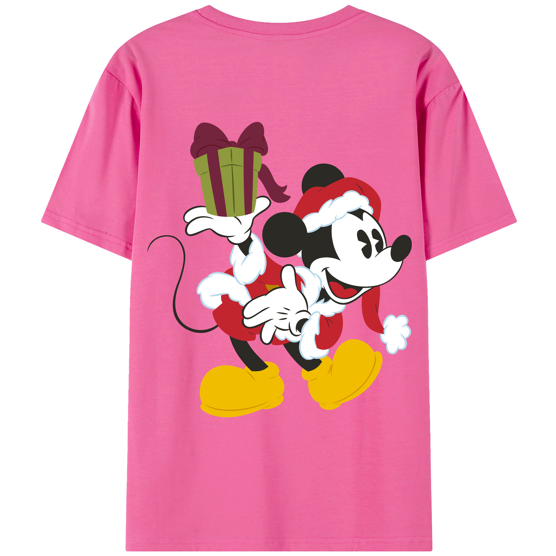 （画像用） ミッキーマウス Mickey Mouse レディース半袖Tシャツ(バックプリント)